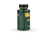 Side view of the Geroprotect® Essentials II 180-tablet bottle showing the Supplement Facts panel on the label