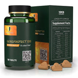 Geroprotect Essentials II bottle and box with orange tablets