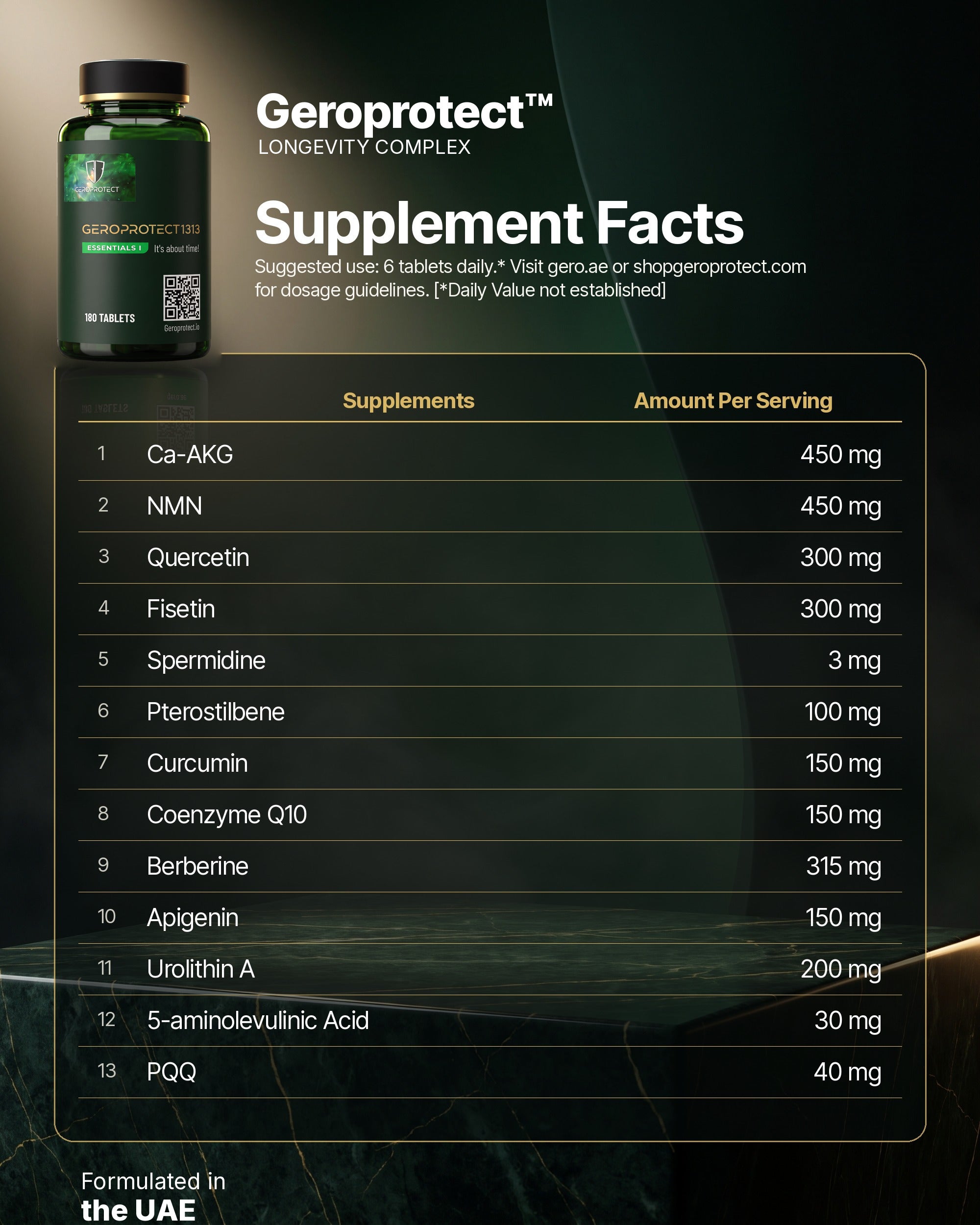Supplement Facts — Essentials I